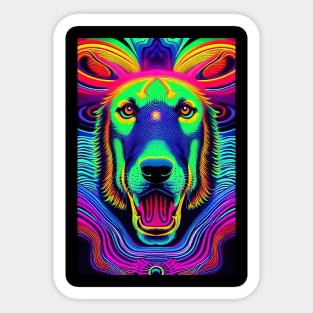 Psychedelic Pop art - DOG Sticker